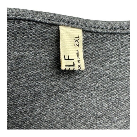 Anself Long Sleeve V-neck Dress Grey Size 2XL - Picture 4 of 7